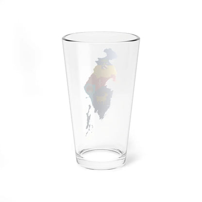 Flag map of Venezia Giulia (Italy) Pint Glass 16oz - Go Mug Yourself