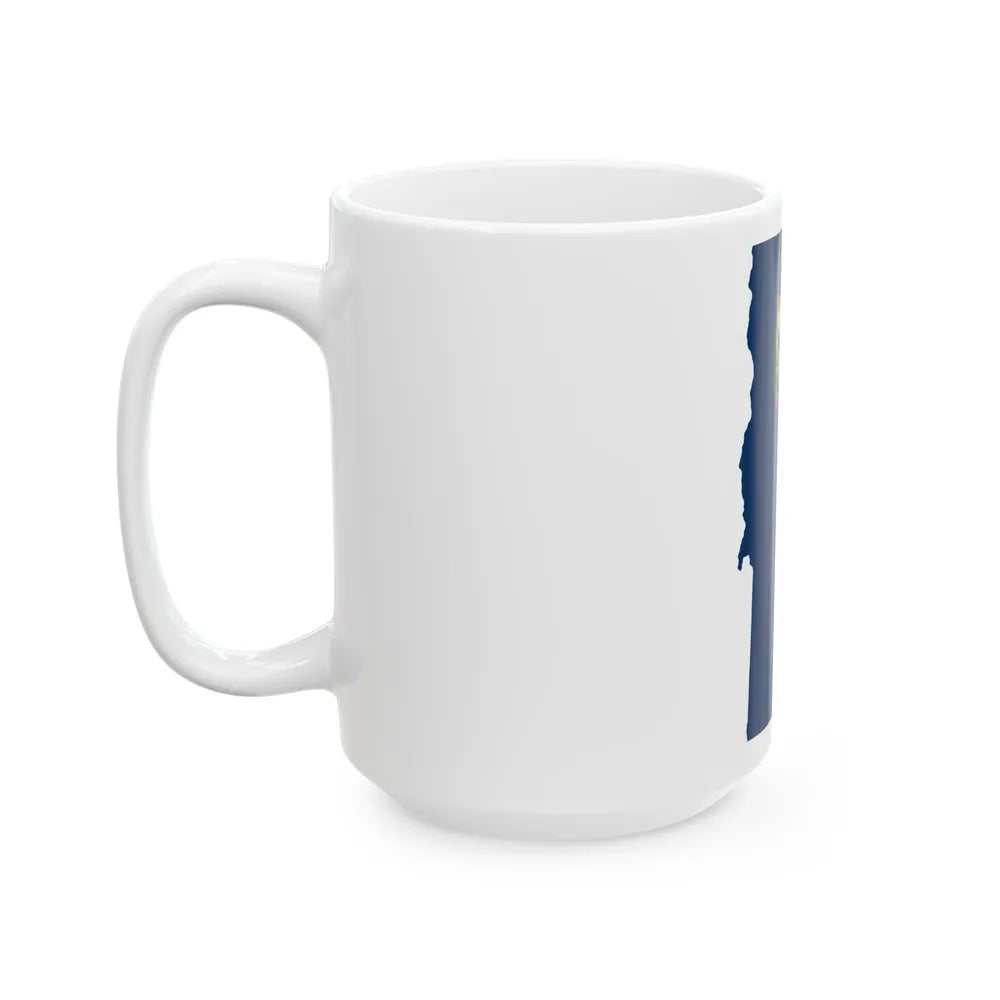 Flag-map of Vermont (United States) White Coffee Mug - Go Mug Yourself