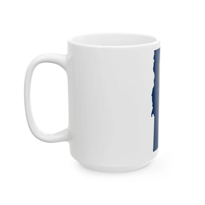 Flag-map of Vermont (United States) White Coffee Mug - Go Mug Yourself