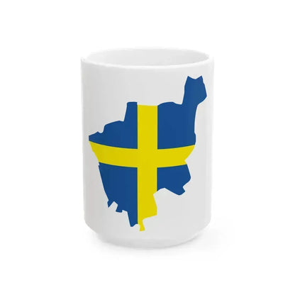 Flag-map of Verona (Italy) White Coffee Mug 15oz - Go Mug Yourself