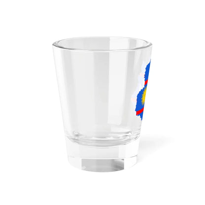 Flag-map of Vinnytsia Oblast (Ukraine) Shot Glass 1.5oz - Go Mug Yourself