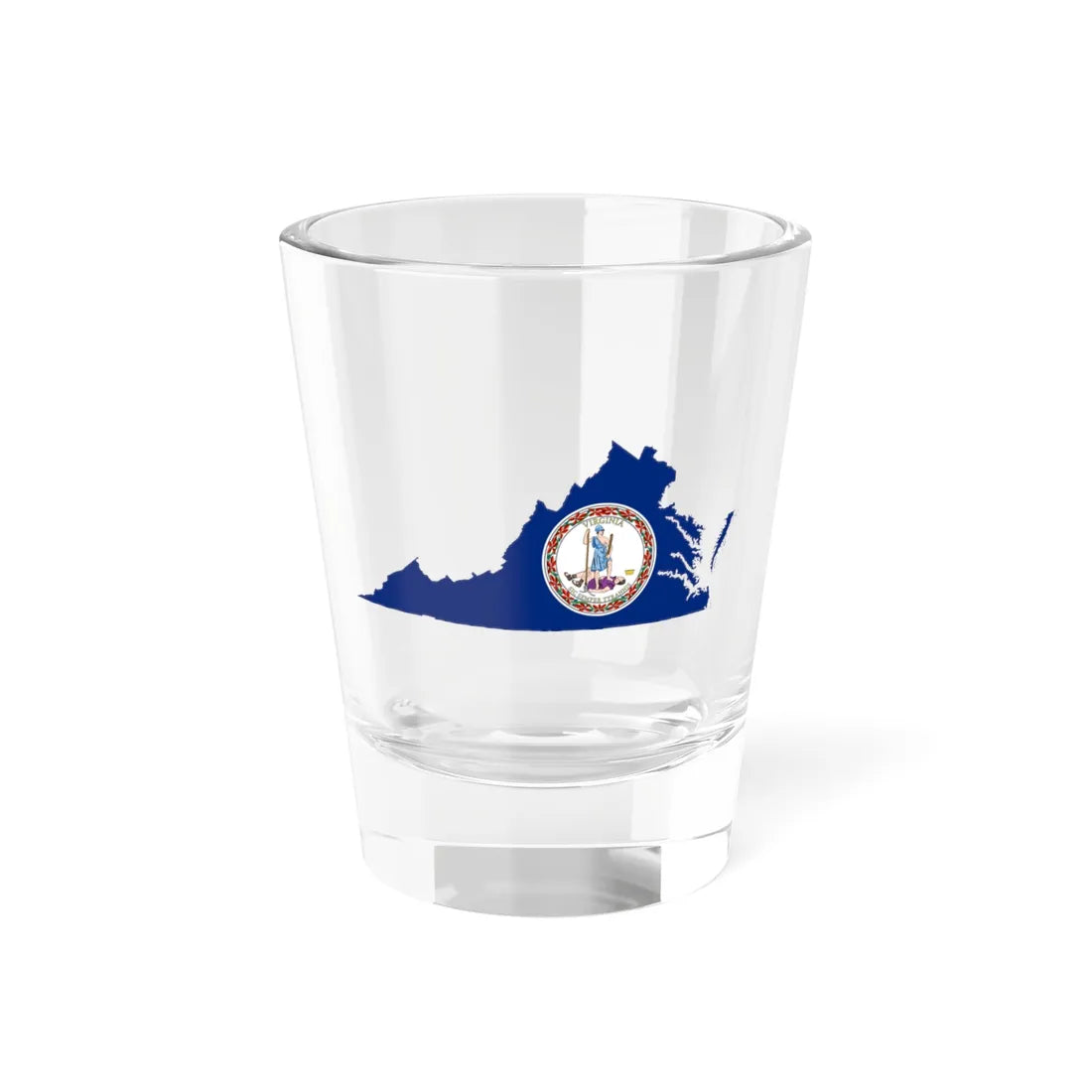 Flag-map of Virginia (United States) Shot Glass 1.5oz 1.5oz - Go Mug Yourself