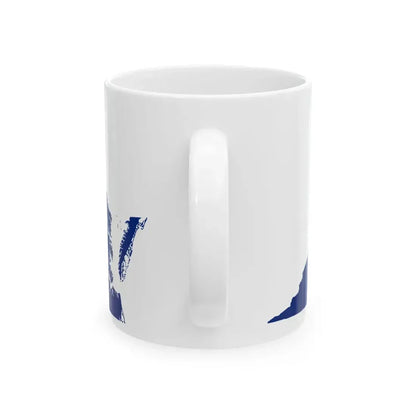 Flag-map of Virginia (United States) White Coffee Mug - Go Mug Yourself