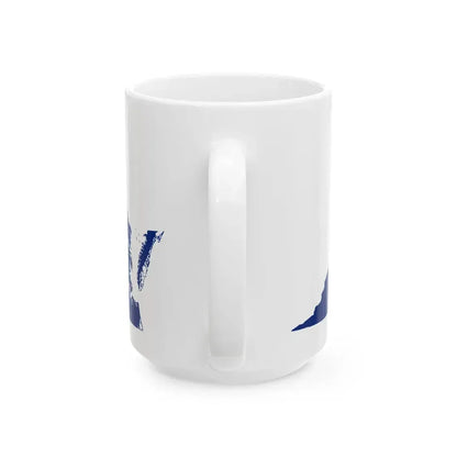 Flag-map of Virginia (United States) White Coffee Mug - Go Mug Yourself