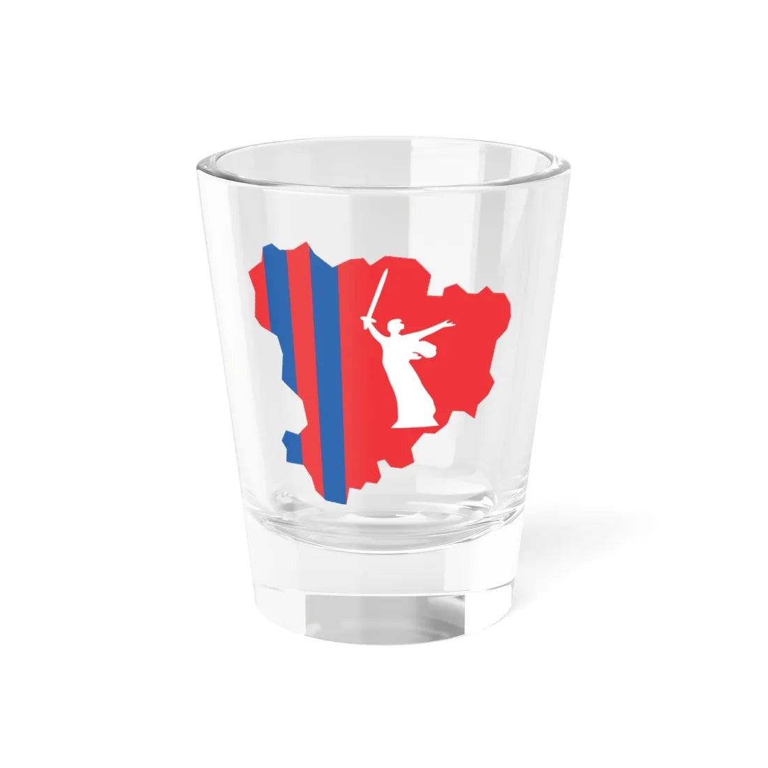 Flag-map of Volgograd Oblast (Russia) Shot Glass 1.5oz 1.5oz - Go Mug Yourself