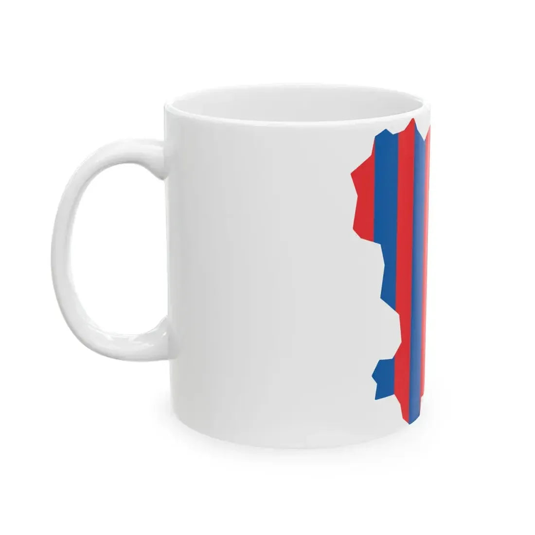 Flag-map of Volgograd Oblast (Russia) White Coffee Mug - Go Mug Yourself