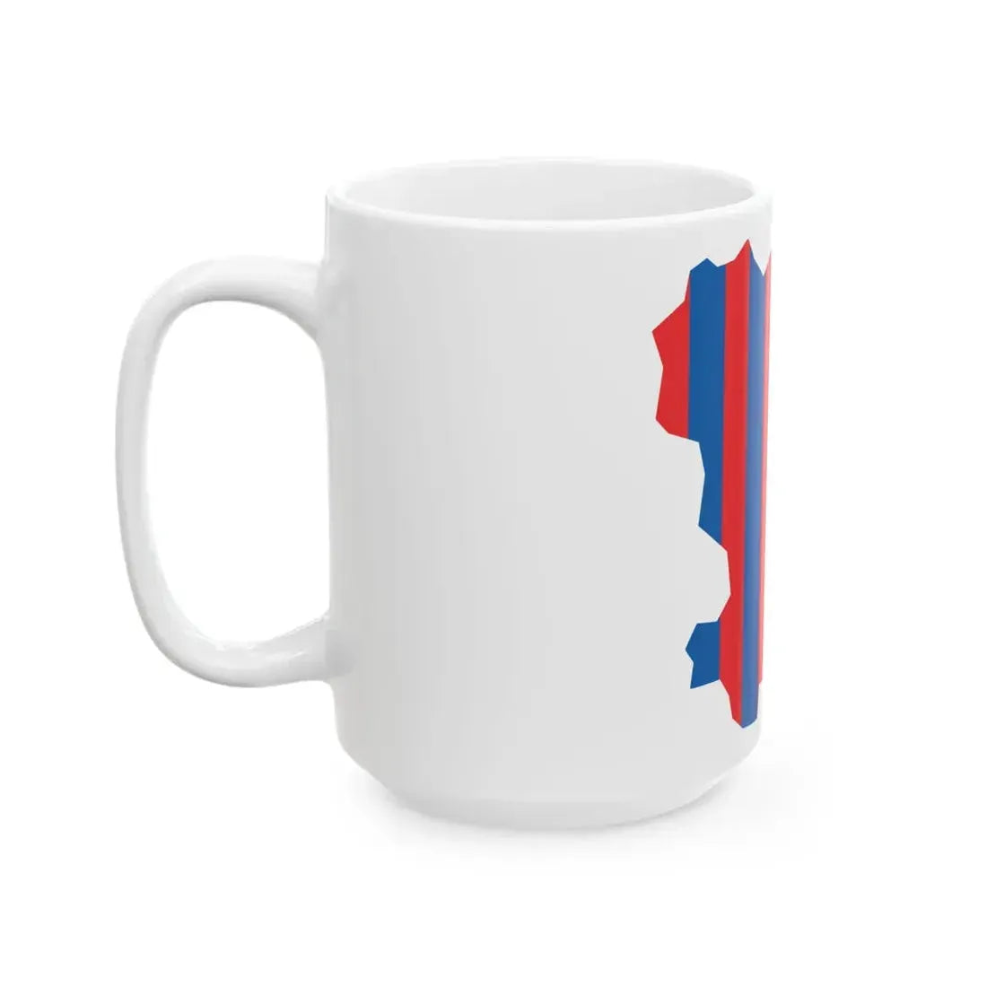Flag-map of Volgograd Oblast (Russia) White Coffee Mug - Go Mug Yourself