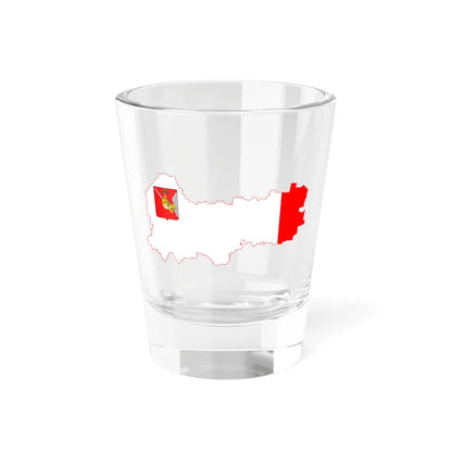 Flag-map of Vologda Oblast (Russia) Shot Glass 1.5oz 1.5oz - Go Mug Yourself