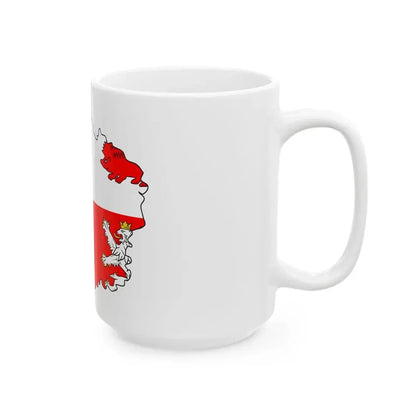 Flag-map of Vysocina Region (Czech Republic) White Coffee Mug - Go Mug Yourself