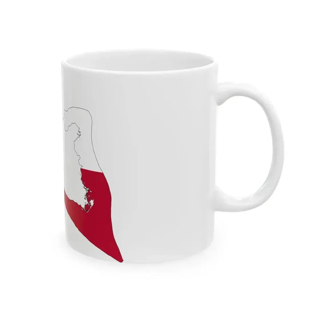 Flag map of Wake Island (United States) White Coffee Mug - Go Mug Yourself