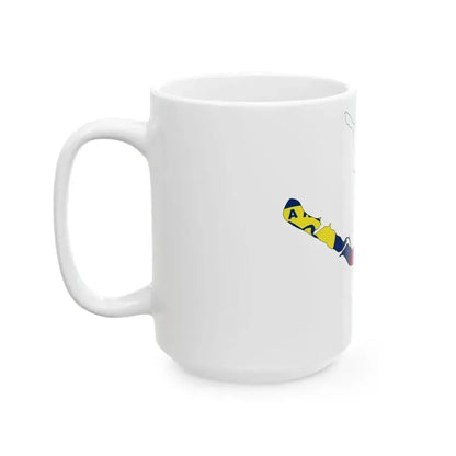 Flag map of Wake Island (United States) White Coffee Mug - Go Mug Yourself