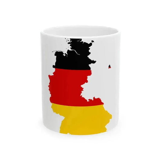 Flag-map of West Germany 1949-1990 (Germany) White Coffee Mug 11oz - Go Mug Yourself