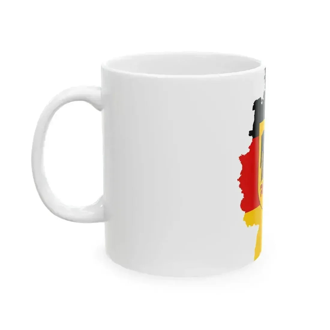 Flag map of West Germany 1949-1990 (Germany) White Coffee Mug - Go Mug Yourself