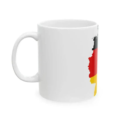 Flag-map of West Germany 1949-1990 (Germany) White Coffee Mug - Go Mug Yourself