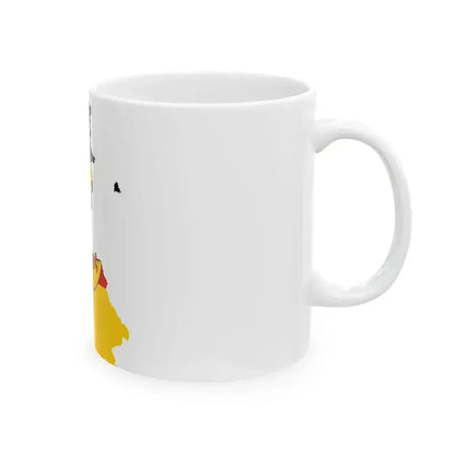 Flag map of West Germany 1949-1990 (Germany) White Coffee Mug - Go Mug Yourself