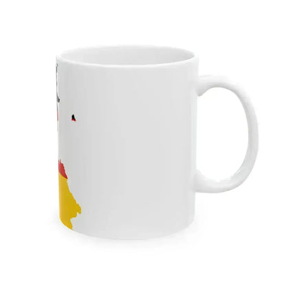 Flag-map of West Germany 1949-1990 (Germany) White Coffee Mug - Go Mug Yourself