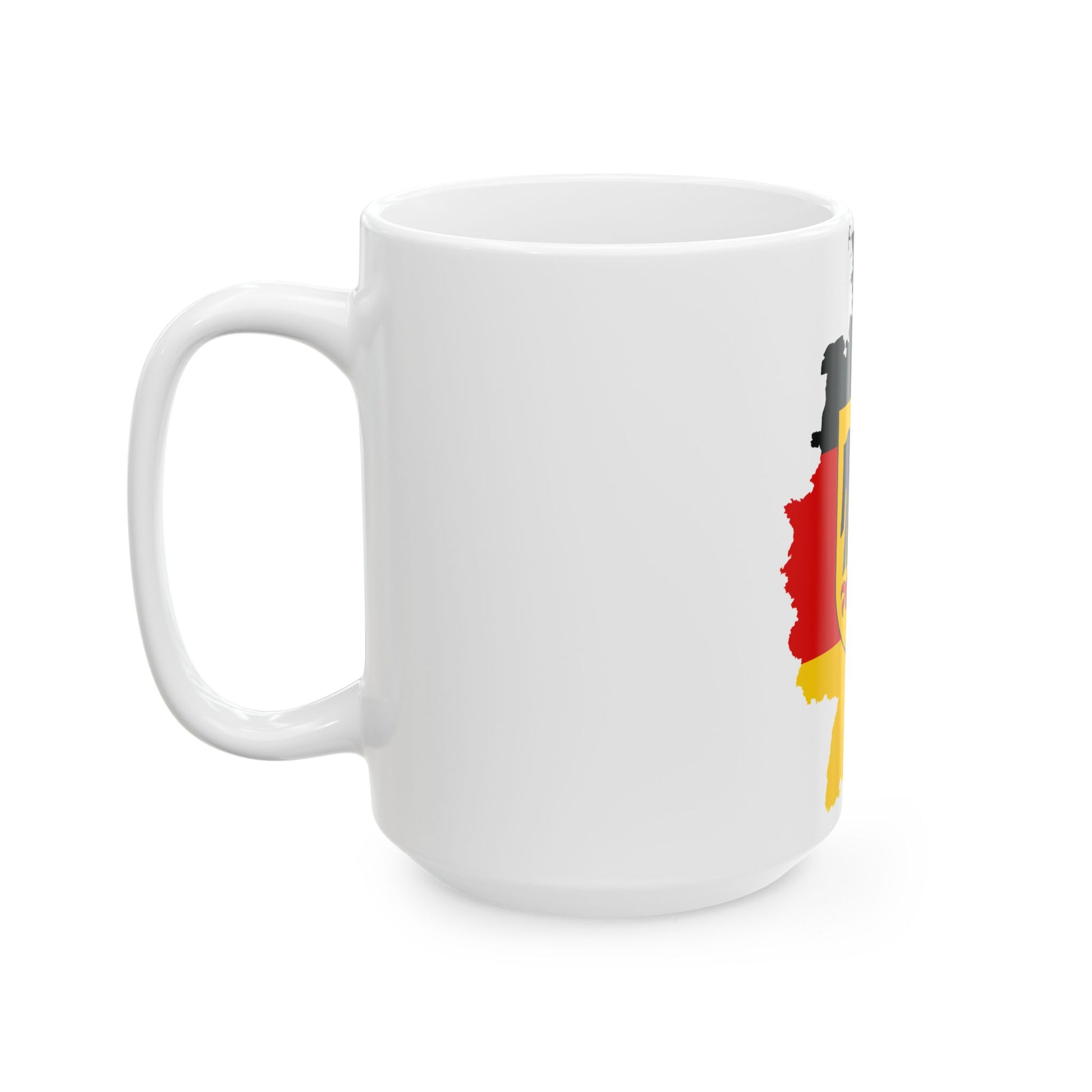 Flag map of West Germany 1949-1990 (Germany) White Coffee Mug-Go Mug Yourself