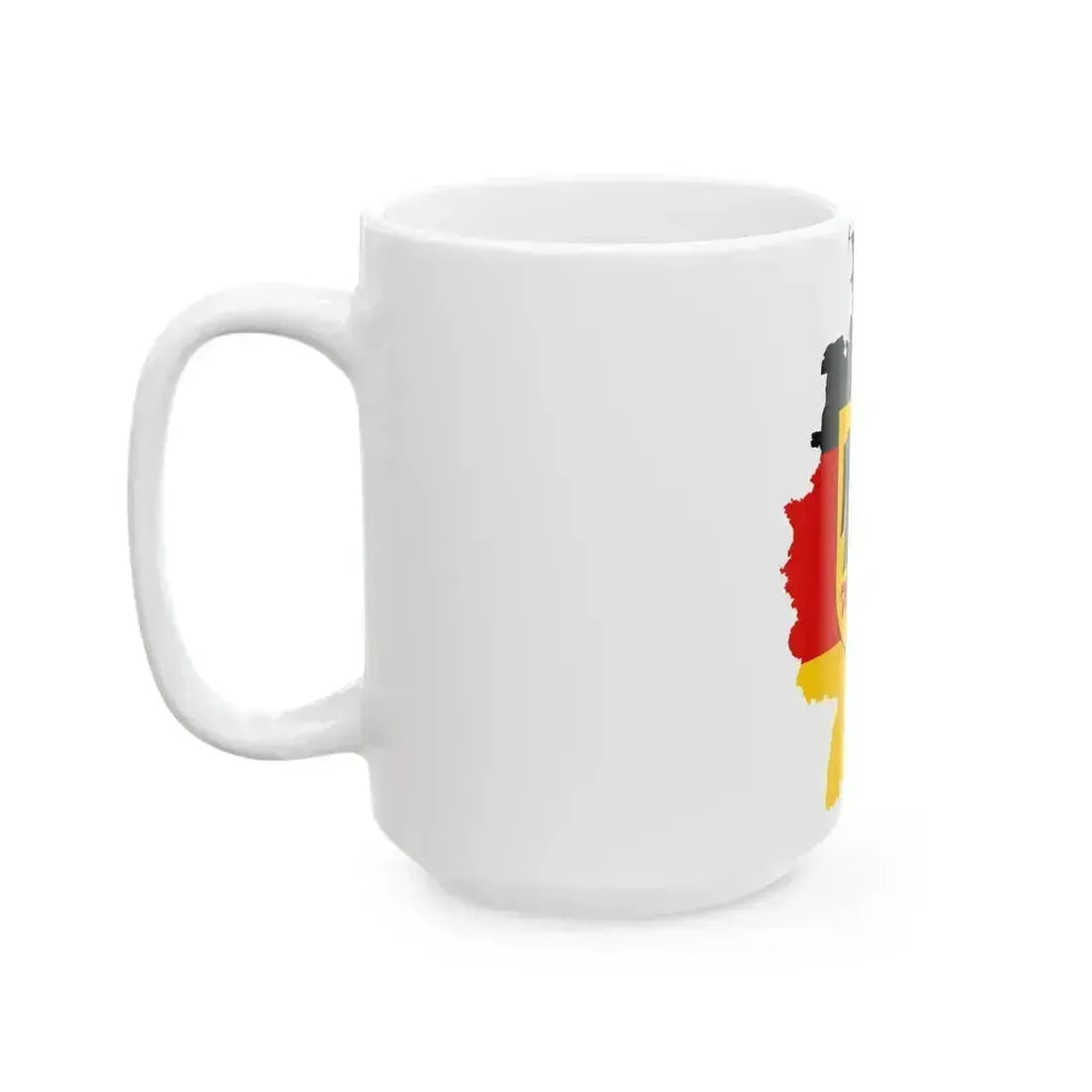 Flag map of West Germany 1949-1990 (Germany) White Coffee Mug - Go Mug Yourself