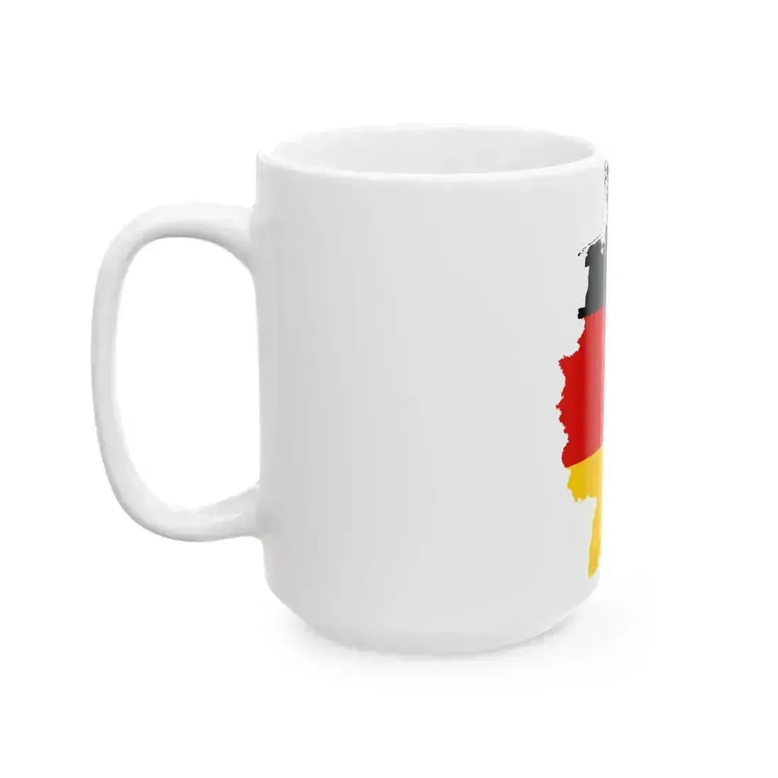 Flag-map of West Germany 1949-1990 (Germany) White Coffee Mug - Go Mug Yourself
