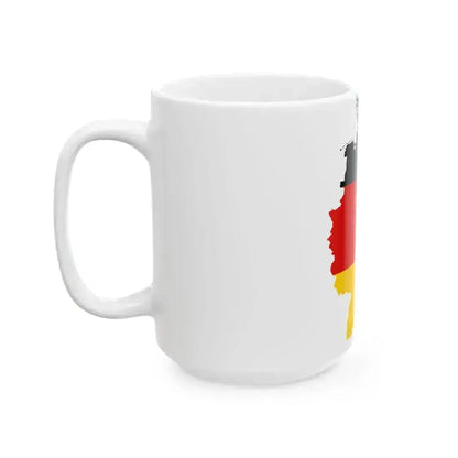 Flag-map of West Germany 1949-1990 (Germany) White Coffee Mug - Go Mug Yourself