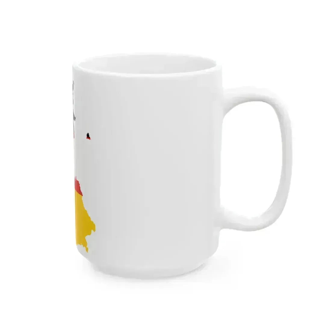 Flag-map of West Germany 1949-1990 (Germany) White Coffee Mug - Go Mug Yourself