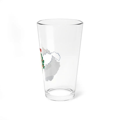 Flag-map of West Virginia (United States) Pint Glass 16oz - Go Mug Yourself