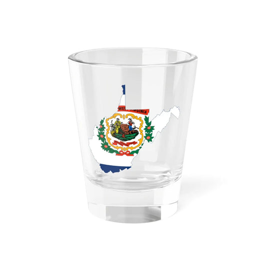 Flag-map of West Virginia (United States) Shot Glass 1.5oz 1.5oz - Go Mug Yourself