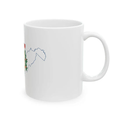 Flag-map of West Virginia (United States) White Coffee Mug - Go Mug Yourself