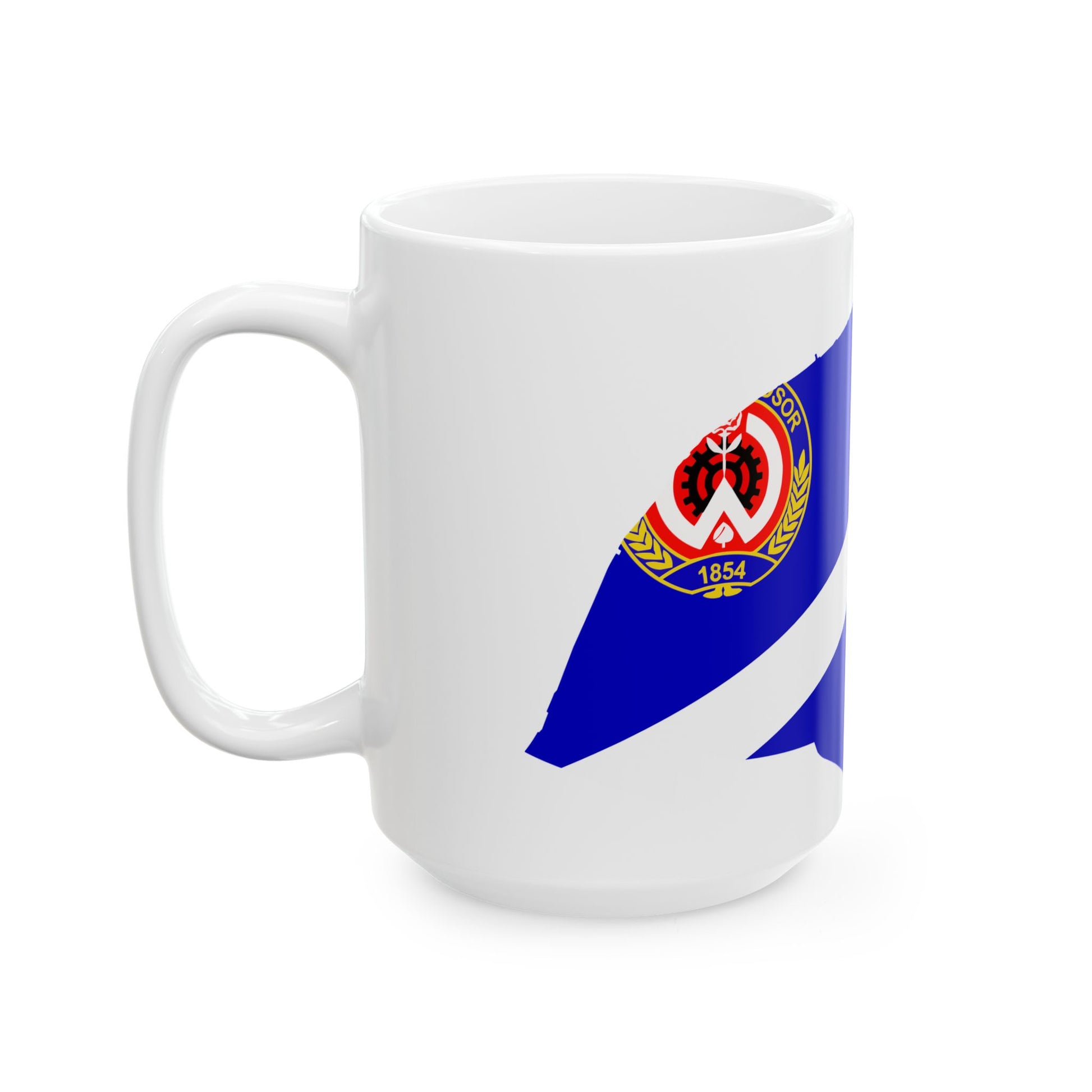 Flag-map of Windsor (Canada) White Coffee Mug-Go Mug Yourself
