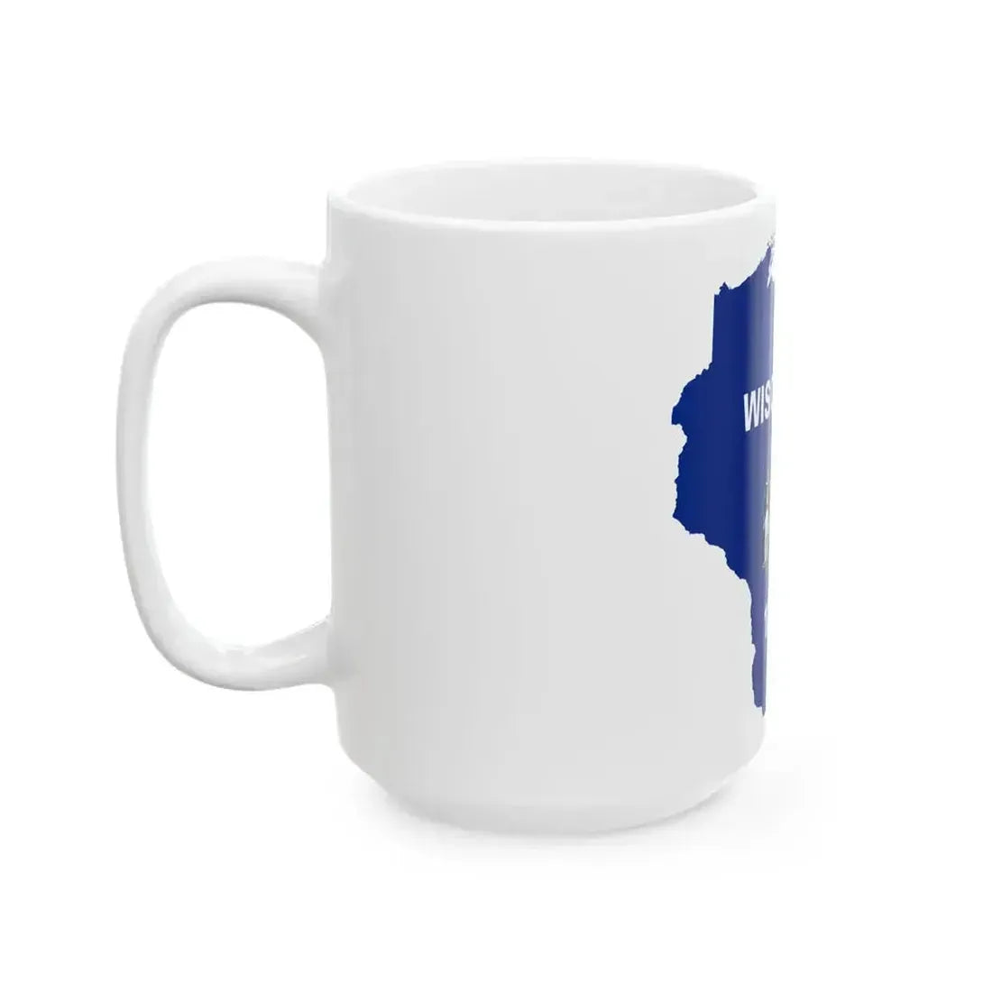 Flag map of Wisconsin (United States) White Coffee Mug - Go Mug Yourself
