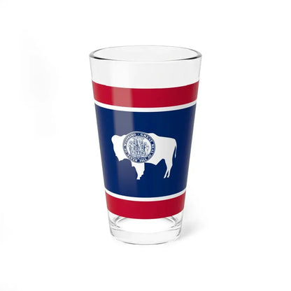 Flag-map of Wyoming (United States) Pint Glass 16oz 16oz - Go Mug Yourself