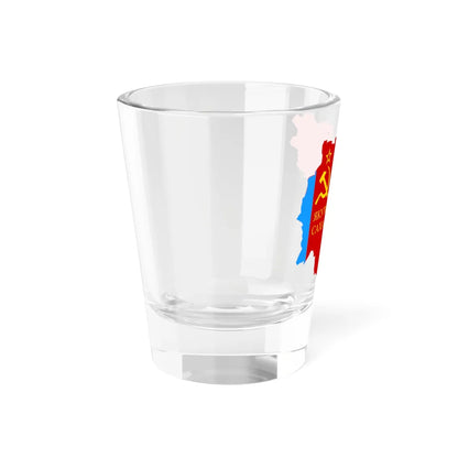 Flag-map of Yakut ASSR (Russia) Shot Glass 1.5oz - Go Mug Yourself