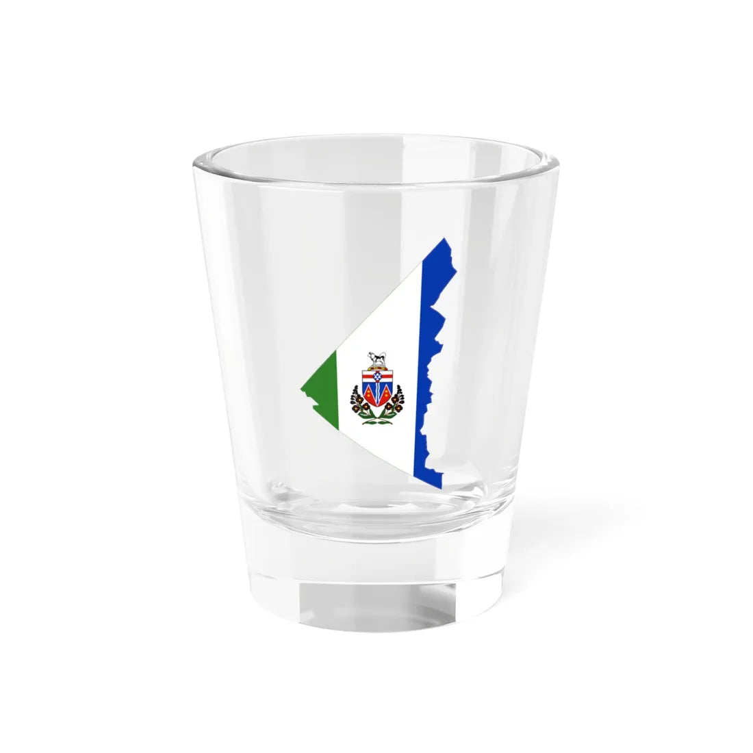 Flag-map of Yukon (Canada) Shot Glass 1.5oz 1.5oz - Go Mug Yourself