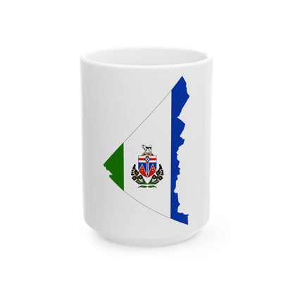 Flag-map of Yukon (Canada) White Coffee Mug-15oz-Go Mug Yourself