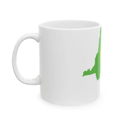 Flag map of Zaire 1971-1997 (Congo) White Coffee Mug - Go Mug Yourself