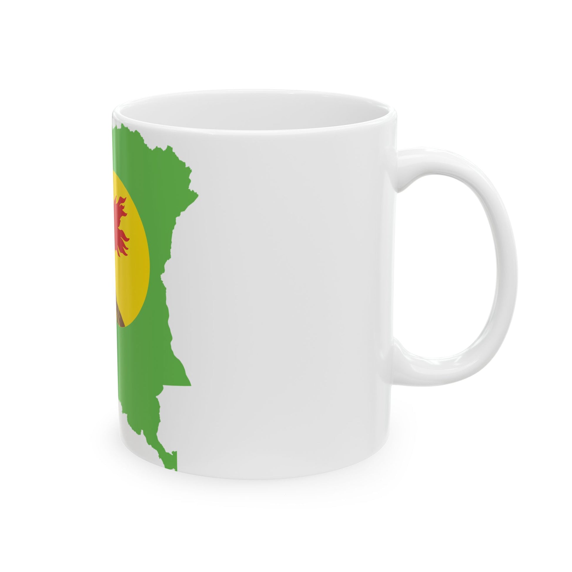 Flag map of Zaire 1971-1997 (Congo) White Coffee Mug-Go Mug Yourself