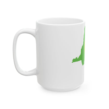 Flag map of Zaire 1971-1997 (Congo) White Coffee Mug-Go Mug Yourself