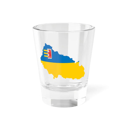 Flag-map of Zakarpattia Oblast (Ukraine) Shot Glass 1.5oz 1.5oz - Go Mug Yourself