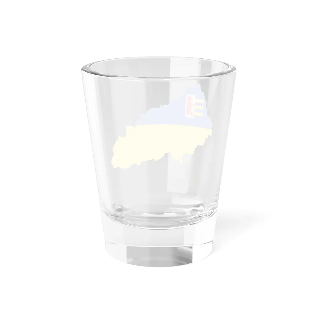 Flag-map of Zakarpattia Oblast (Ukraine) Shot Glass 1.5oz - Go Mug Yourself