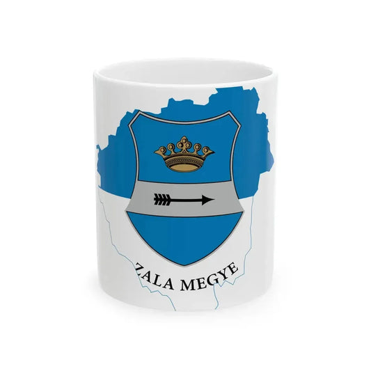 Flag-map of Zala County (Hungary) White Coffee Mug 11oz - Go Mug Yourself