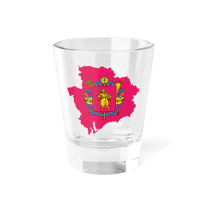 Flag-map of Zaporizhia Oblast (Ukraine) Shot Glass 1.5oz 1.5oz - Go Mug Yourself