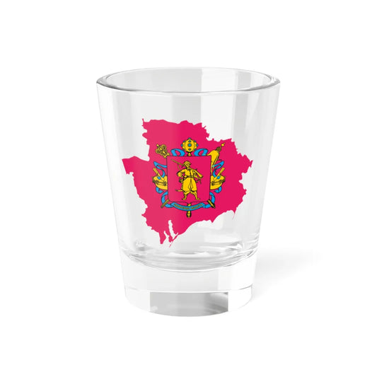 Flag-map of Zaporizhia Oblast (Ukraine) Shot Glass 1.5oz 1.5oz - Go Mug Yourself