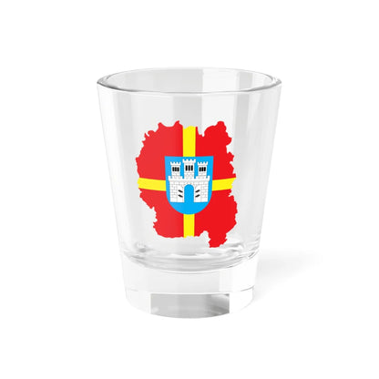 Flag-map of Zhytomyr Oblast (Ukraine) Shot Glass 1.5oz 1.5oz - Go Mug Yourself