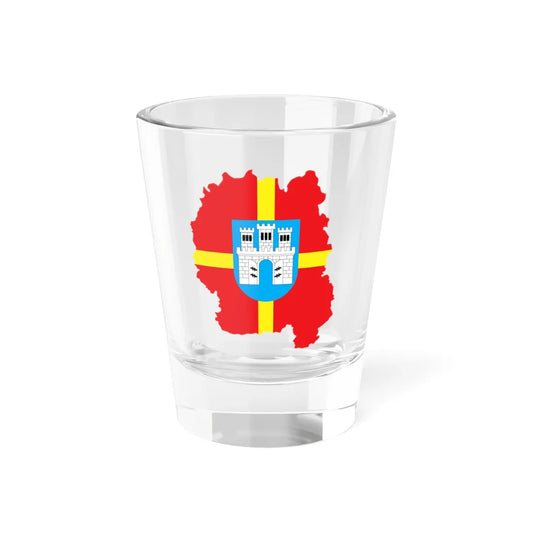 Flag-map of Zhytomyr Oblast (Ukraine) Shot Glass 1.5oz 1.5oz - Go Mug Yourself