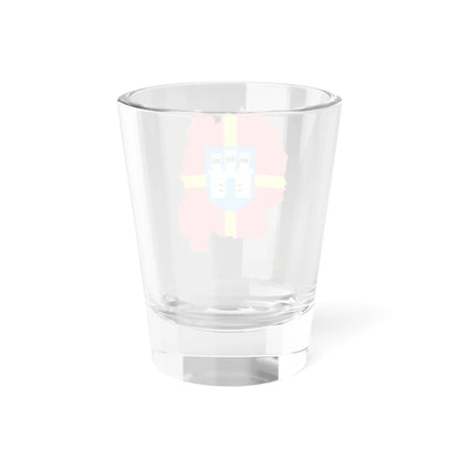 Flag-map of Zhytomyr Oblast (Ukraine) Shot Glass 1.5oz - Go Mug Yourself