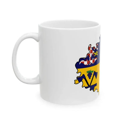 Flag-map of Zlin Region (Czech Republic) White Coffee Mug - Go Mug Yourself