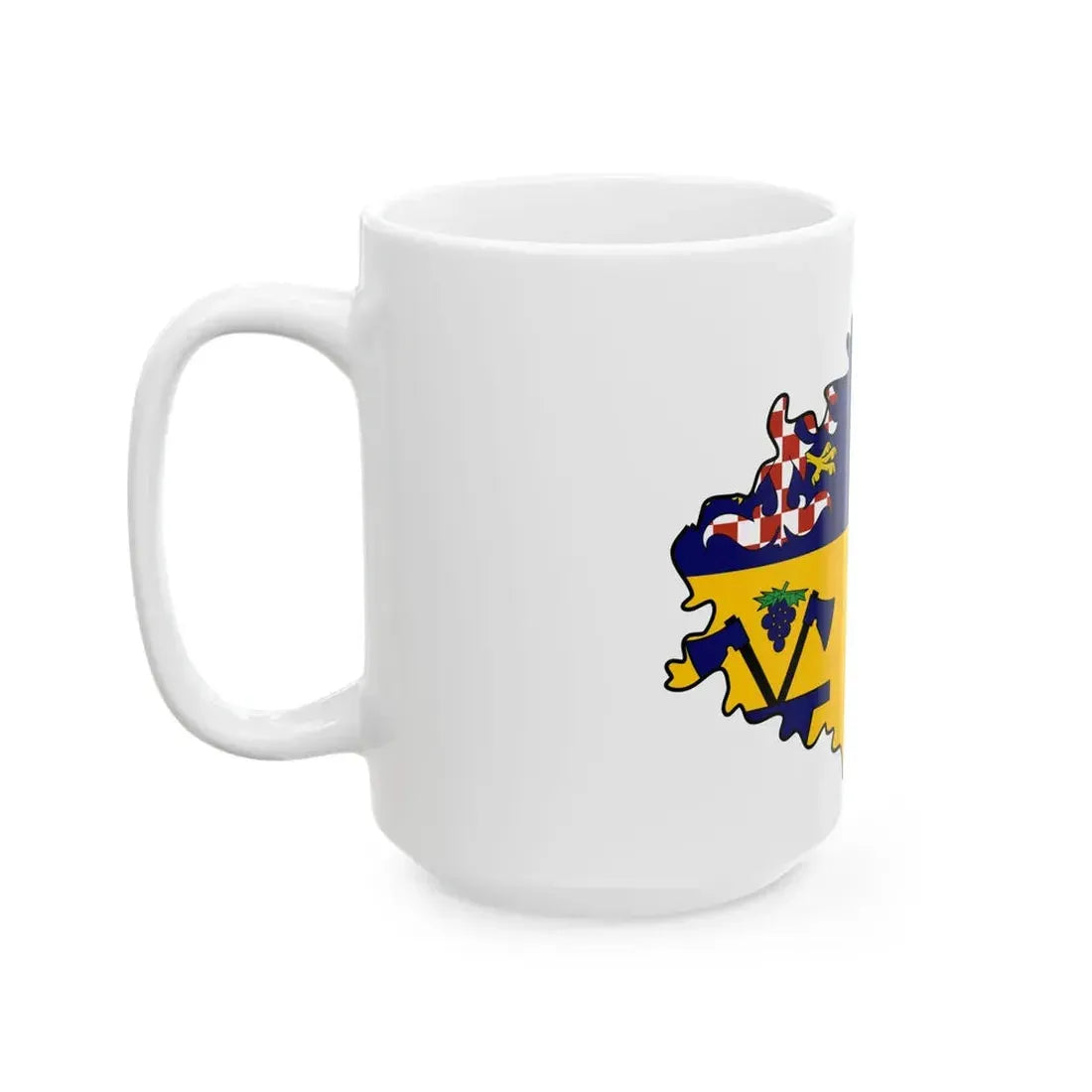 Flag-map of Zlin Region (Czech Republic) White Coffee Mug - Go Mug Yourself