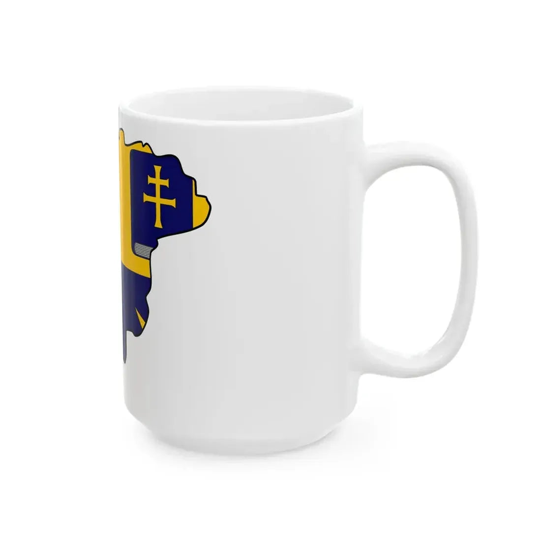 Flag-map of Zlin Region (Czech Republic) White Coffee Mug - Go Mug Yourself