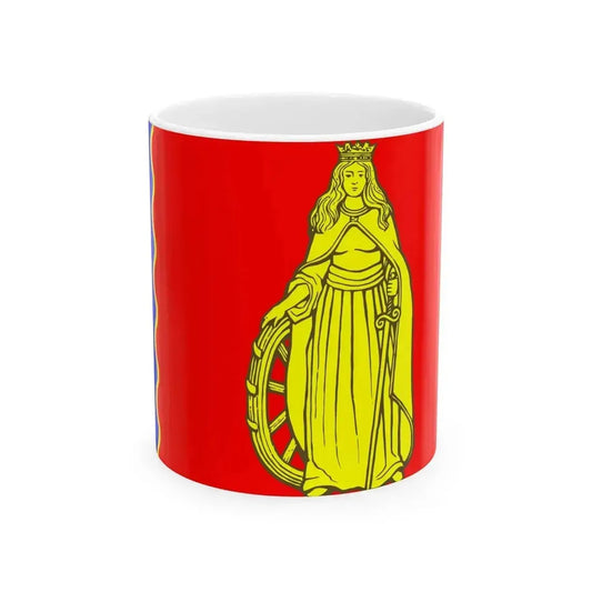 Flag Murino Leningrad oblast (Russia) White Coffee Mug 11oz - Go Mug Yourself