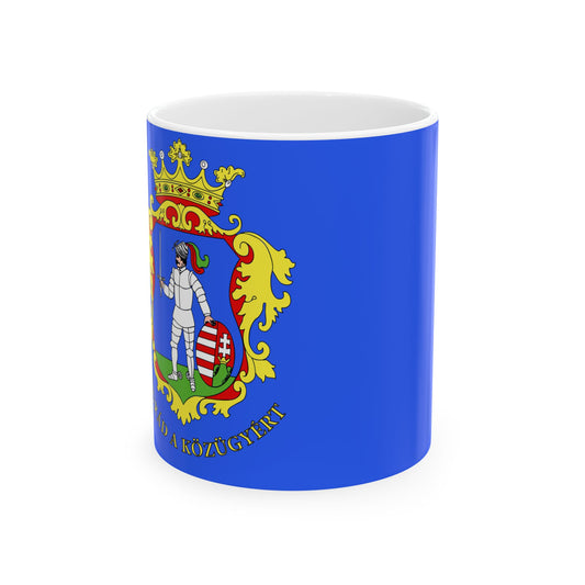 FLAG-Nograd (Hungary) White Coffee Mug-11oz-Go Mug Yourself